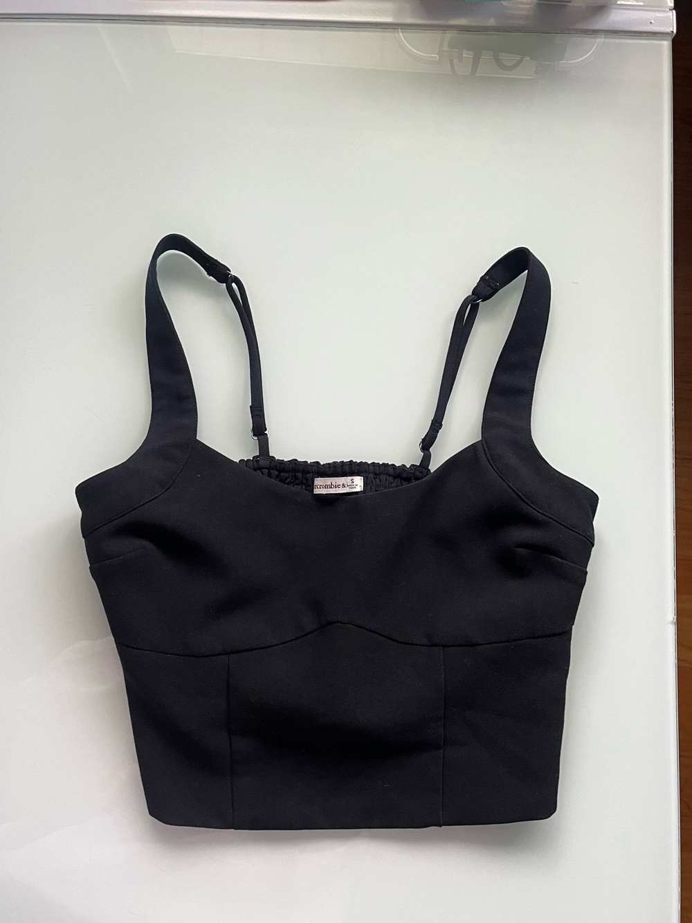 Abercrombie & Fitch Black Cropped Corset Top